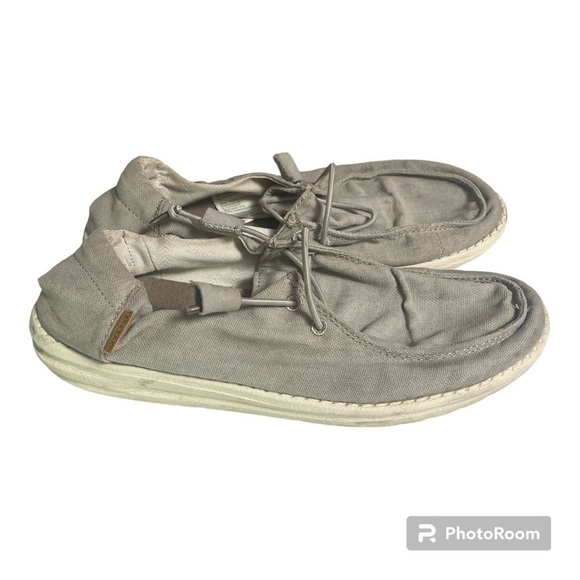 Hey Dude Wendy Chambray Light Grey Shoes - Picture 1 of 4